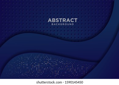 Blue background with 3D style. Luxury design concept. 