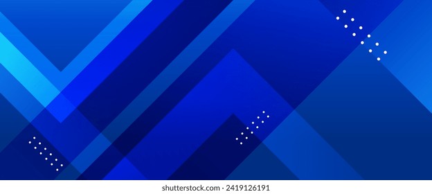 Blue background abstract art vector with shapes