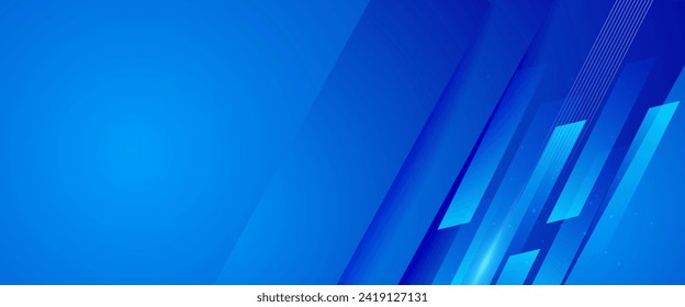 Vector de arte abstracto de fondo azul con formas