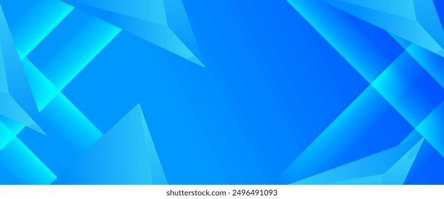 Blue background abstract art vector with shapes