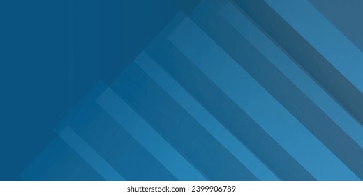 Blue background with abstract box rectangle geometric shapes modern element for banner.	