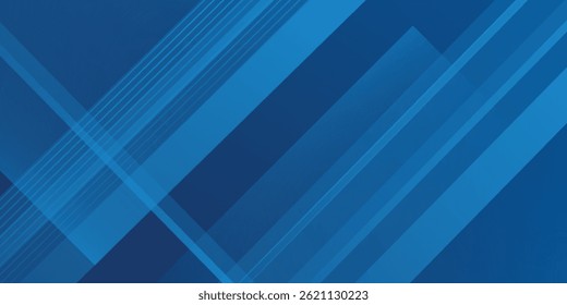 Blue background with abstract box rectangle geometric shapes modern element for banner, 