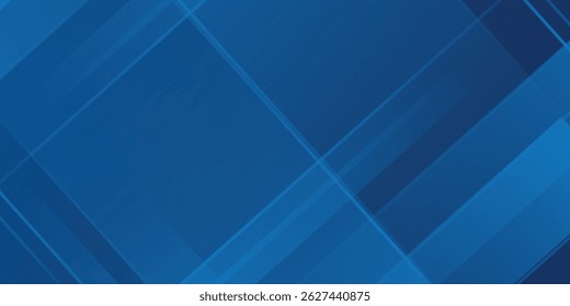 Blue background with abstract box rectangle geometric shapes modern element for banner, presentation design and flyer