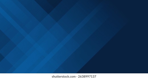 Blue background with abstract box rectangle geometric shapes modern element for banner, presentation design and flyer
