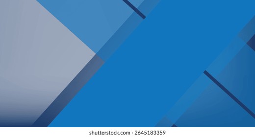 Blue background with abstract box rectangle geometric shapes modern element for banner, presentation design and flyer