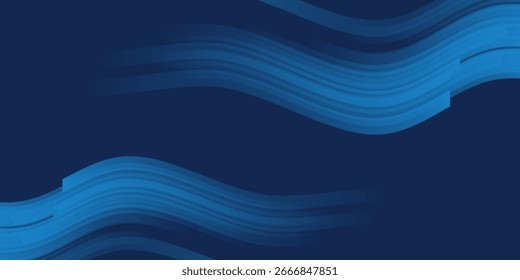 Blue background with abstract box rectangle geometric shapes modern element for banner, presentation design and flyer