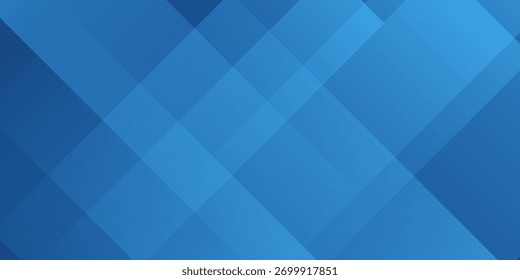 Blue background with abstract box rectangle geometric shapes modern element for banner, presentation design and flyer