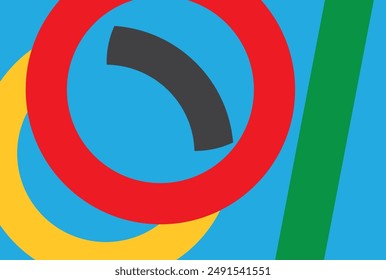 Blue background with abstract circles.