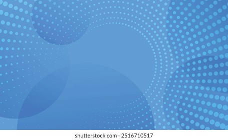 Blue background abstract with circles and halftone dots pattern. blue backdrop. circle effect style. modern background