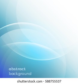 Blue background with abstract circles. Vector illustration.