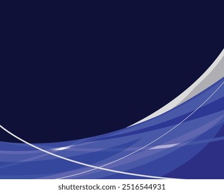 Blue background abstract curved wavy lines for racing style car wrap sticker
