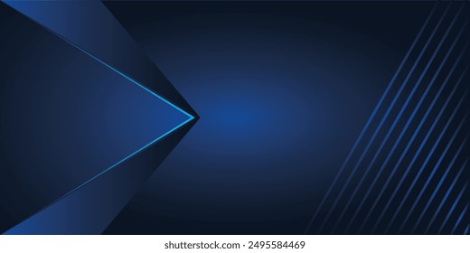 Blue background Abstract design with bright and elegant glowing circle lines stacked together, cover, banner, poster Template design.