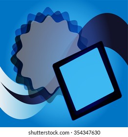 Blue background in abstract design style
