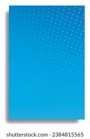 Blue background with abstract dots. Modern vector illustration with decorative halftone pattern and retro style design