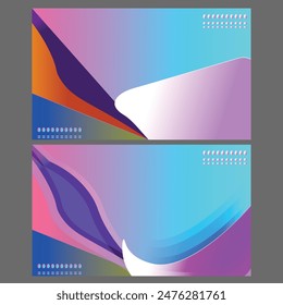 Blue background of Abstract dynamic modern vibrant gradient with shape. Template for invitation, business card, booklet or presentation design.