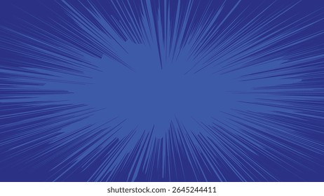 blue background with abstract exploding ray 