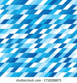 Blue background abstract geometric seamless pattern. Decorative mosaic ornament. Graphic design. element.
