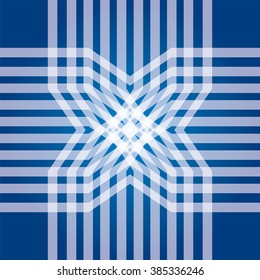 Blue background with abstract geometrical form