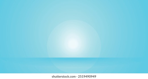 blue background abstract with Gradient in empty room studio, blue empty room studio gradient used for background, blue background studio with shine use for product shooting.