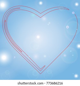
blue background abstract heart circles