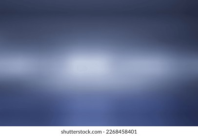 Blue background. Abstract light blue metal gradient. Shiny blue blur texture background. Geometric texture wall with light reflections. Dark blue wallpaper. 3D Vector illustration.