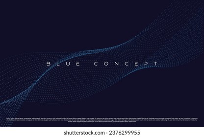 Blue background. Abstract lines gradient backdrop of rich and luxurious colors, representing deep learning, big data and artificial intelligence