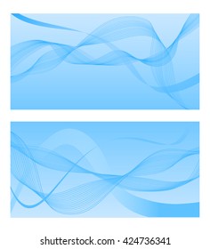 Blue background with abstract lines. May be used for design of banner, business card,leaflet, flyer. Corporate identity. Vector illustration.