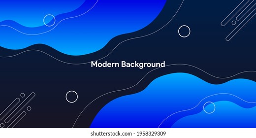 blue background. Abstract modern colorful gradient blue curve background.