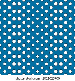 Blue Background And Abstract Polka Dots. Vector White Gradiant Dots.