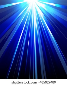 blue background abstract rays of light