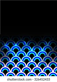 Blue background with abstract semicircle