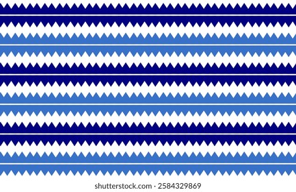 blue background, Abstract blue spiky horizontal strip line repeat seamless on white background, rapport patter print