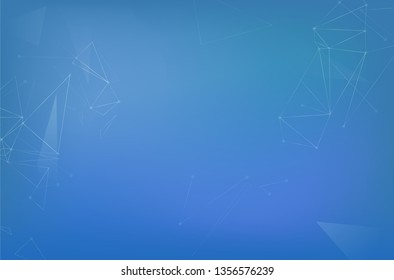 Blue background with abstract triangle shapes - vector illustration