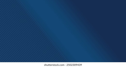 Blue background. Abstract vector, science, futuristic, energy technology concept. Digital image of light rays, lines with blue light on dark blue, eps10.