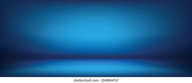 fondo azul, sala de estudio de pared abstracta, se puede usar para presentar tu producto Imagen vectorial libre