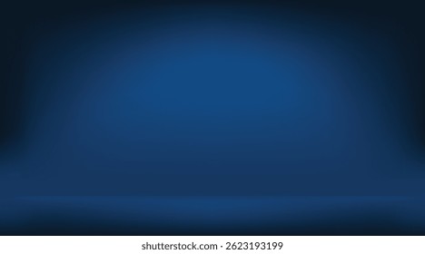 Blauer Hintergrund, Abstrakte Wandstudio-Raumgrafik, für das vorliegende Produkt oder die Präsentation
