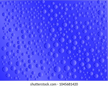 Blue background with abstract water drops.