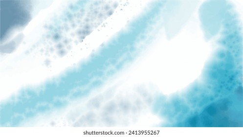 Color de agua abstracta de fondo azul. La acuarela salpicada. 