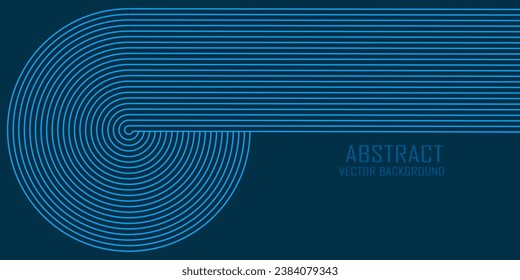 Blue background with abstract wave spiral modern element for banner, presentation design and flyer