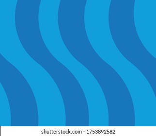 Blue background. Abstract waves in a flat style. Vector graphics.