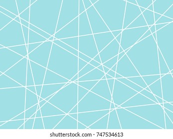 Blue background, abstract white lines