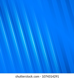 Blue background advertising brochure design elements. Glowing light stripe oblique graphic form for elegant flyer. Vector illustration EPS 10 for booklet layout, wellness theme leaflet, newsletters