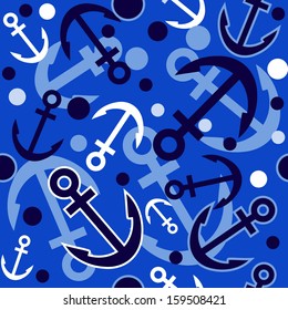 Blue background with anchors