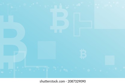 blue background, Bitcoin crypto currency illustration vector for page, logo, card, banner, web and printing.