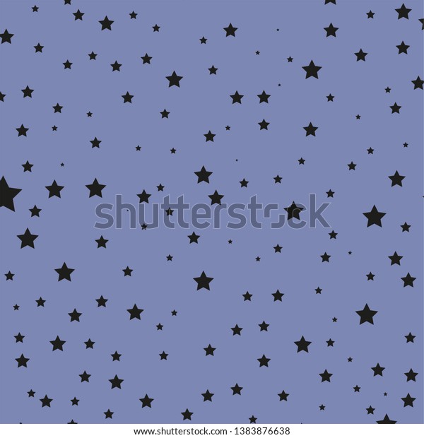 Blue Background Black Stars Pattern Vector Stock Vector (Royalty Free