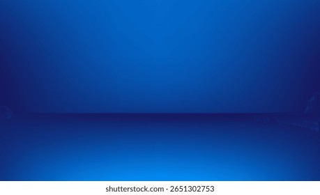 Blue Background - Blank Blue Gradient Background Room, Studio, Interior,