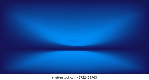 Blue Background - Blank Blue Gradient Background Room, Studio, Interior, Space, Under Water Illustration Editable Vector