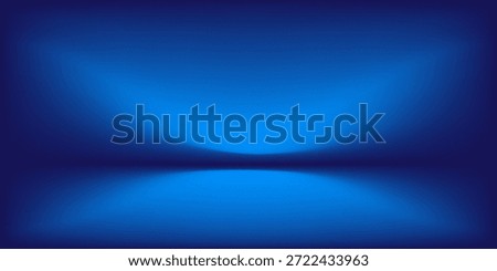 Blue Background - Blank Blue Gradient Background Room, Studio, Interior, Space, Under Water Illustration Editable Vector