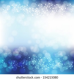 Blue Background With Bokeh And Blur. Vector EPS 10 illustration.