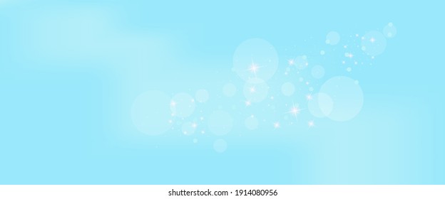 Blauer Hintergrund mit Bokeh-Elementen und Funken für Banner, Poster, Poster, Postkarten und Design. Vektorgrafik.